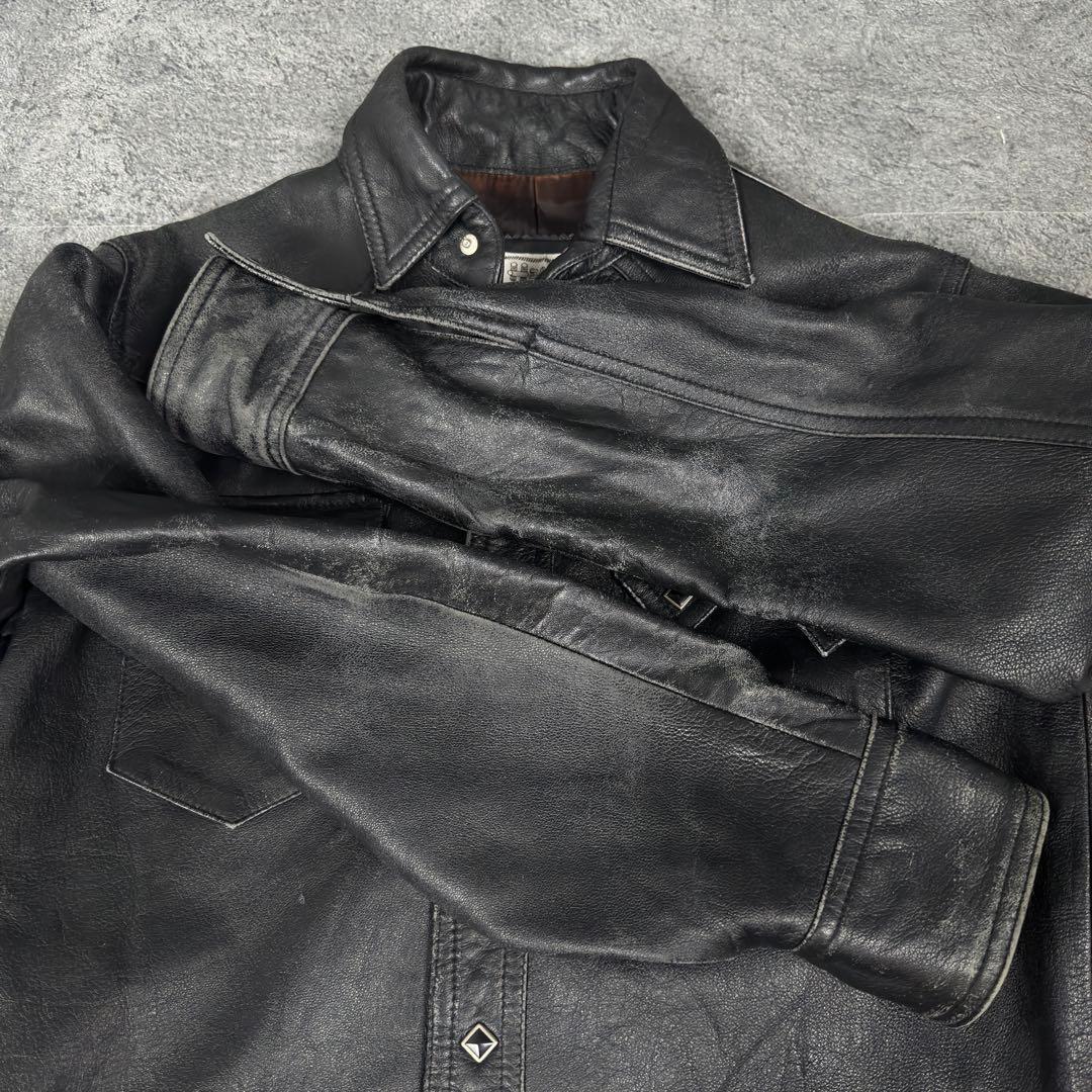 H bar C 80s レザー ウエスタン シャツ ジャケット エイチバーシー