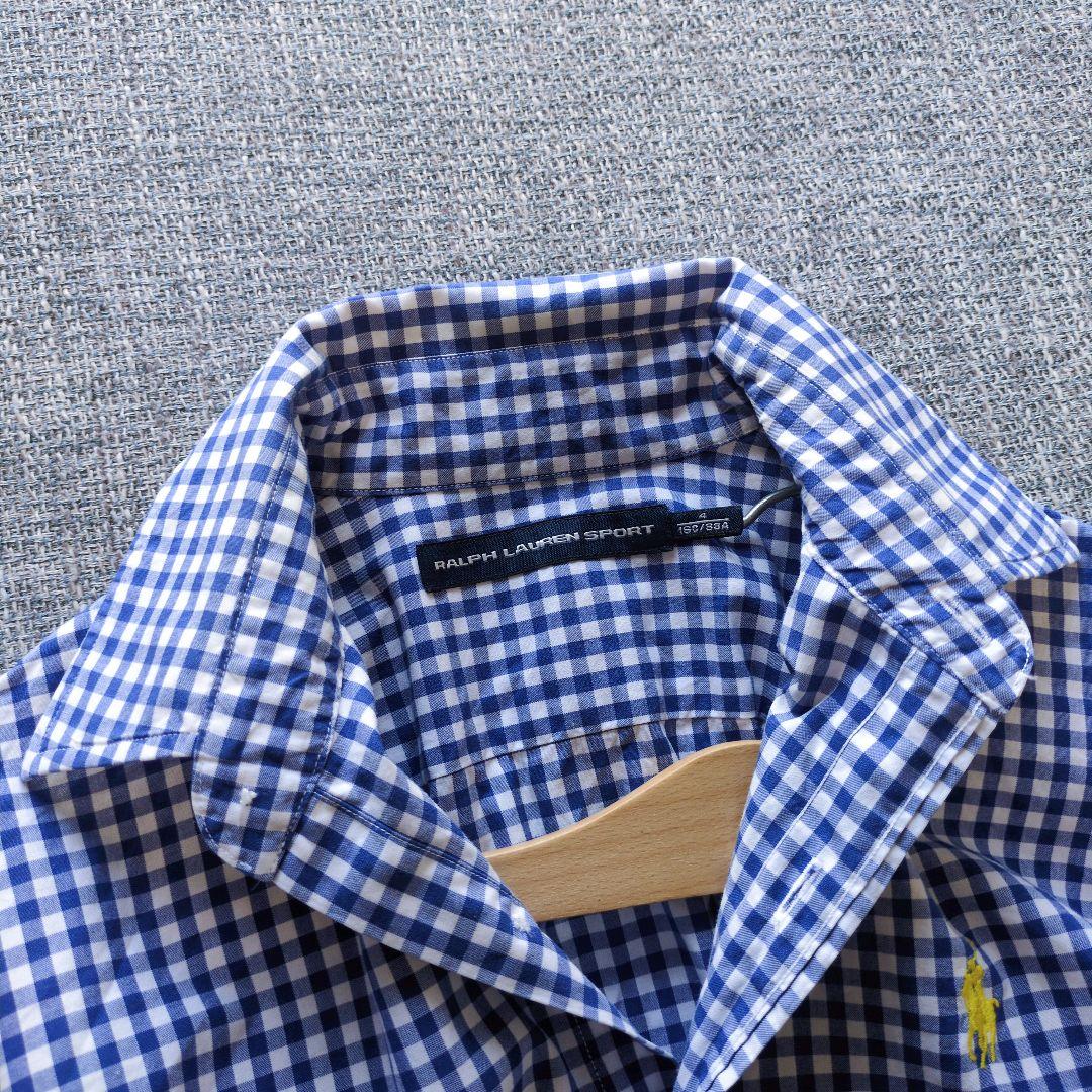 ラルフローレン　国内正規品　美シルエット　ポニー刺繡　ギンガムチェックシャツ
