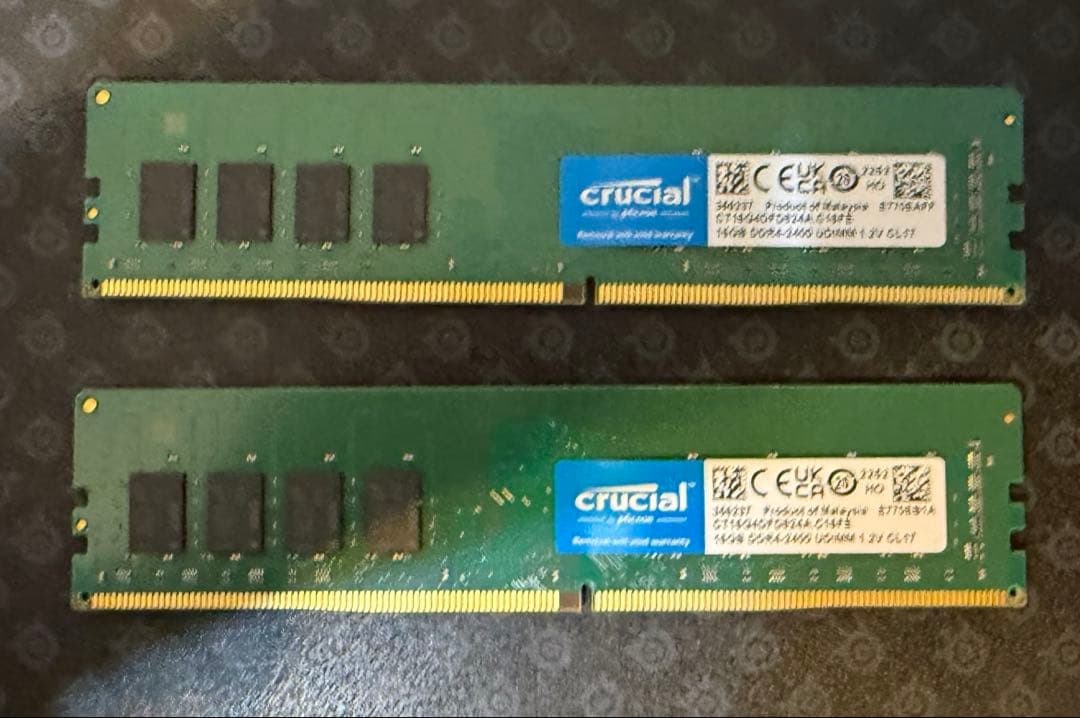 DDR4-2400 16GBメモリ ×2枚セット（計32GB）
