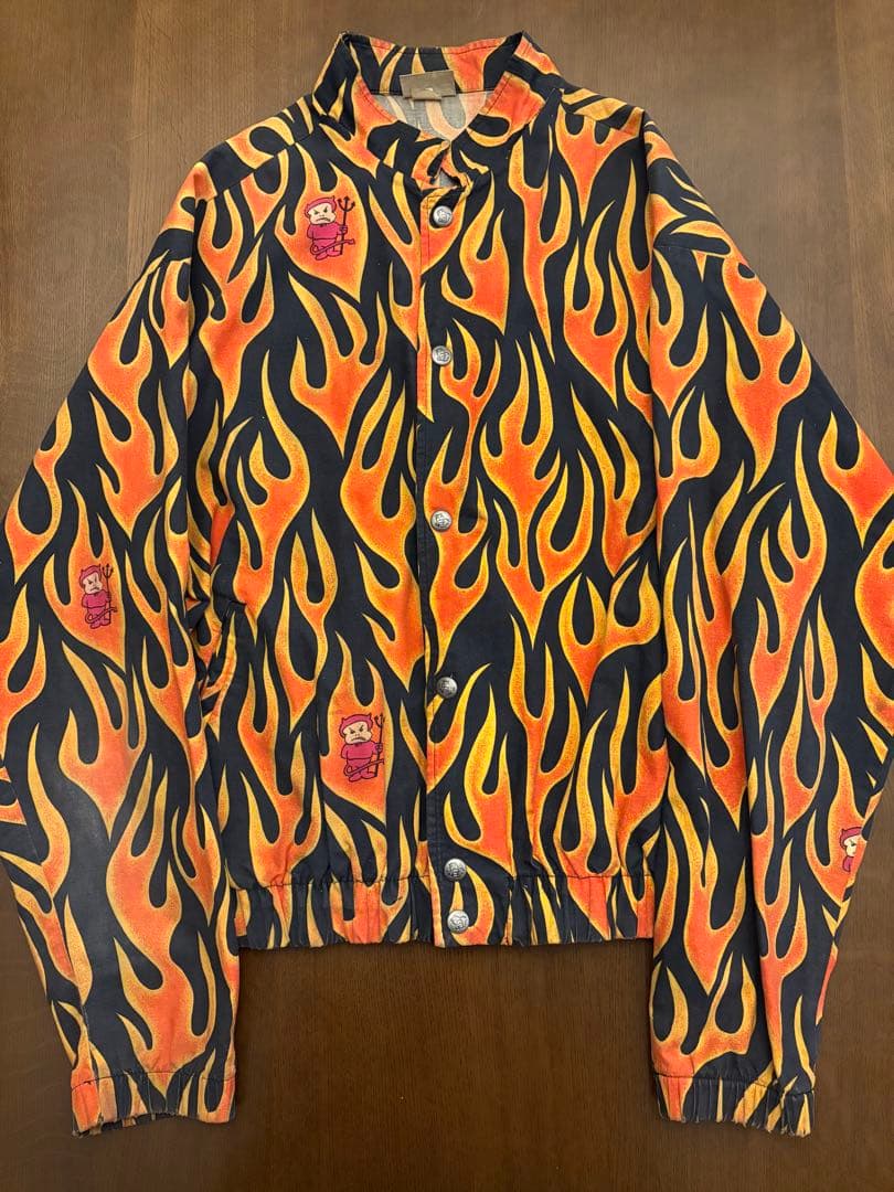 80's LIFE'S A BEACH ファイヤー パターンジャケット