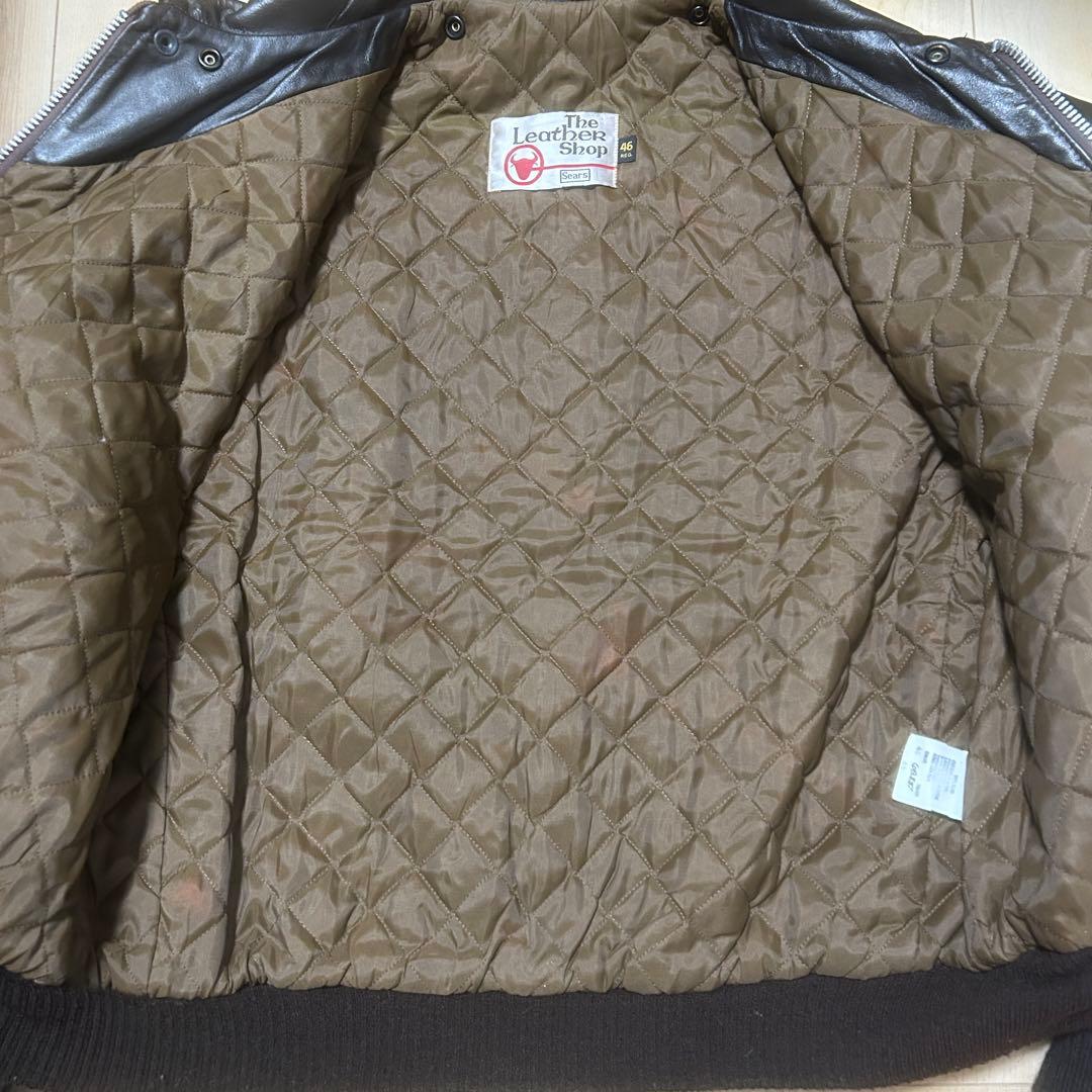 80’s Sears シアーズローバック フライトレザージャケット サイズ46