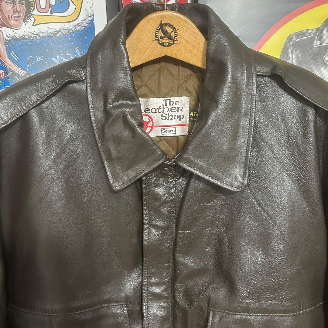 80’s Sears シアーズローバック フライトレザージャケット サイズ46