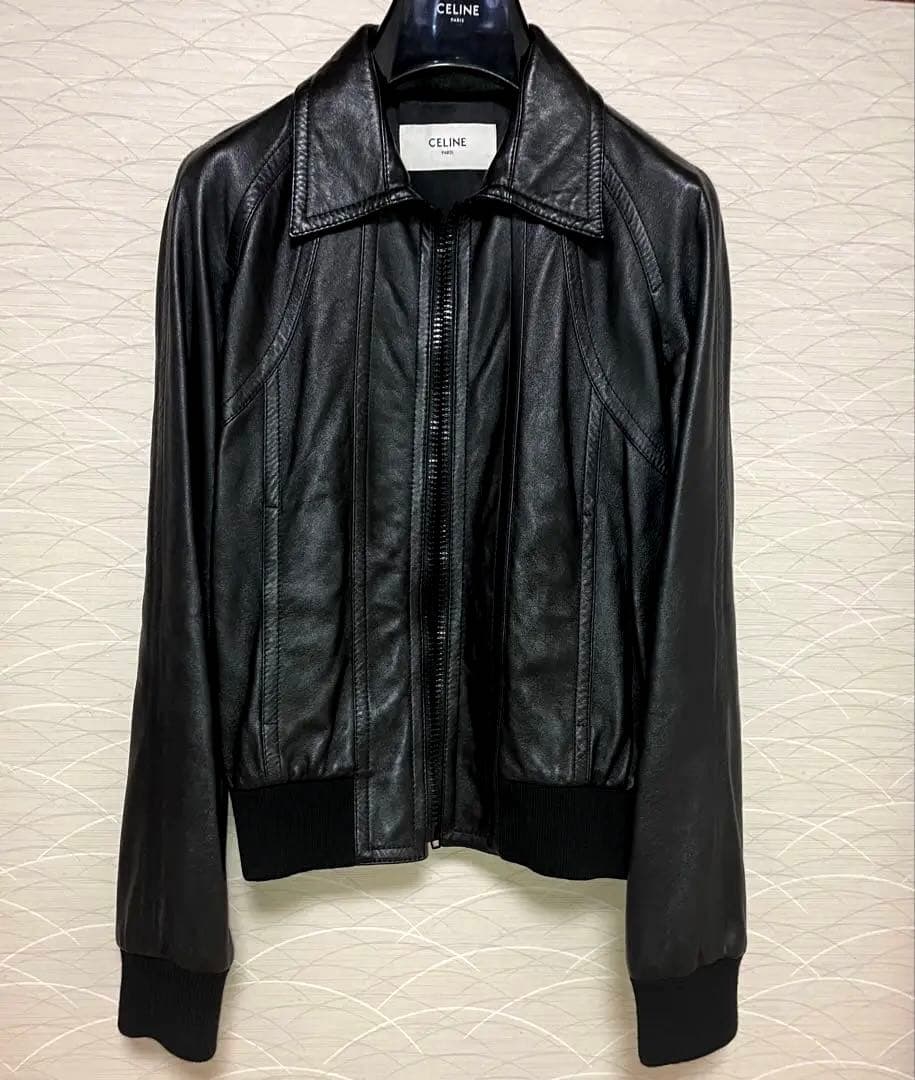 23SS Celine シングルレザージャケット 44 セリーヌ エディスリマン