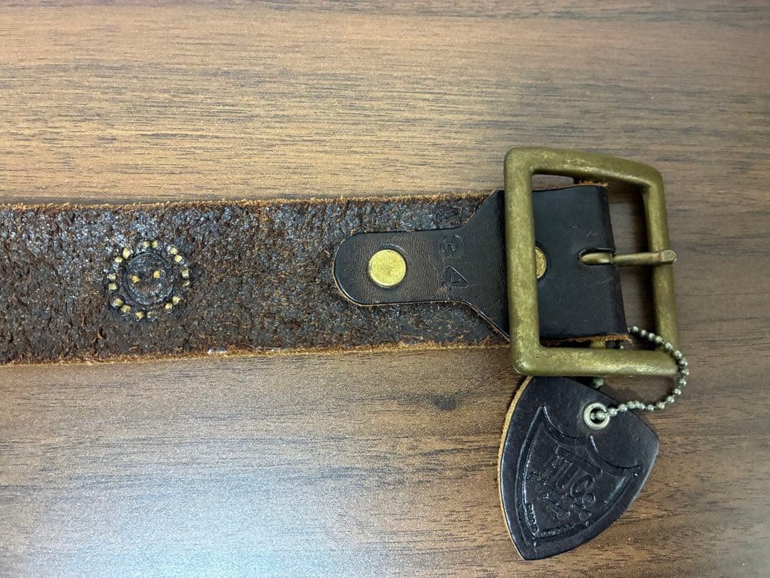 HTC OLD フラワー スタッズ ベルト　34