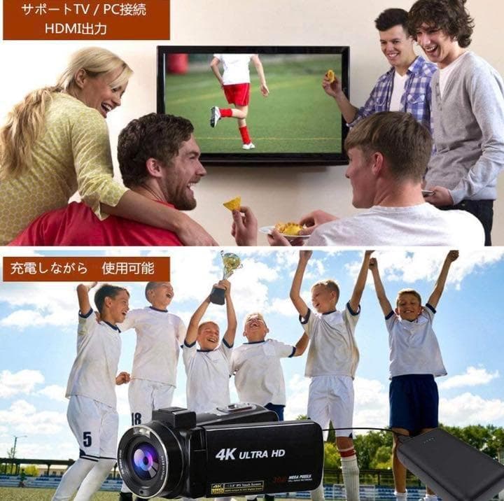 超豪華セット❣初心者でも簡単にプロ級の本格的な撮影が可能♪❤4Kビデオカメラ