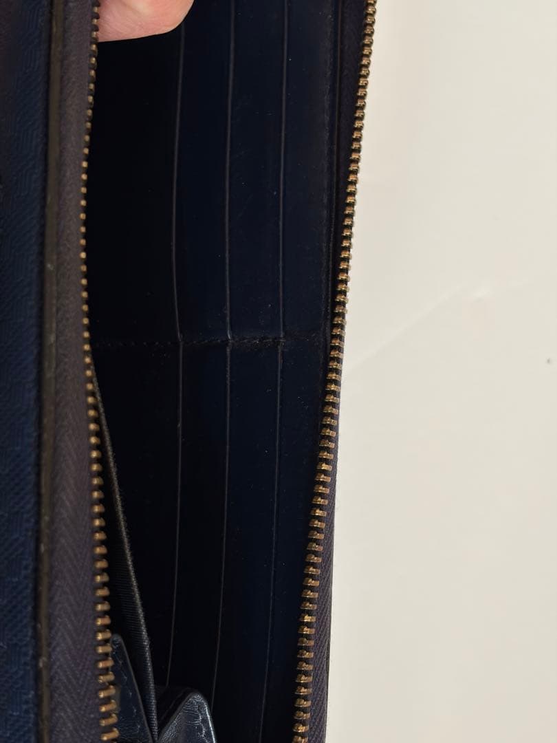 GUCCI グッチ ディアマンテ ラウンドファスナー 長財布 ネイビーブルー