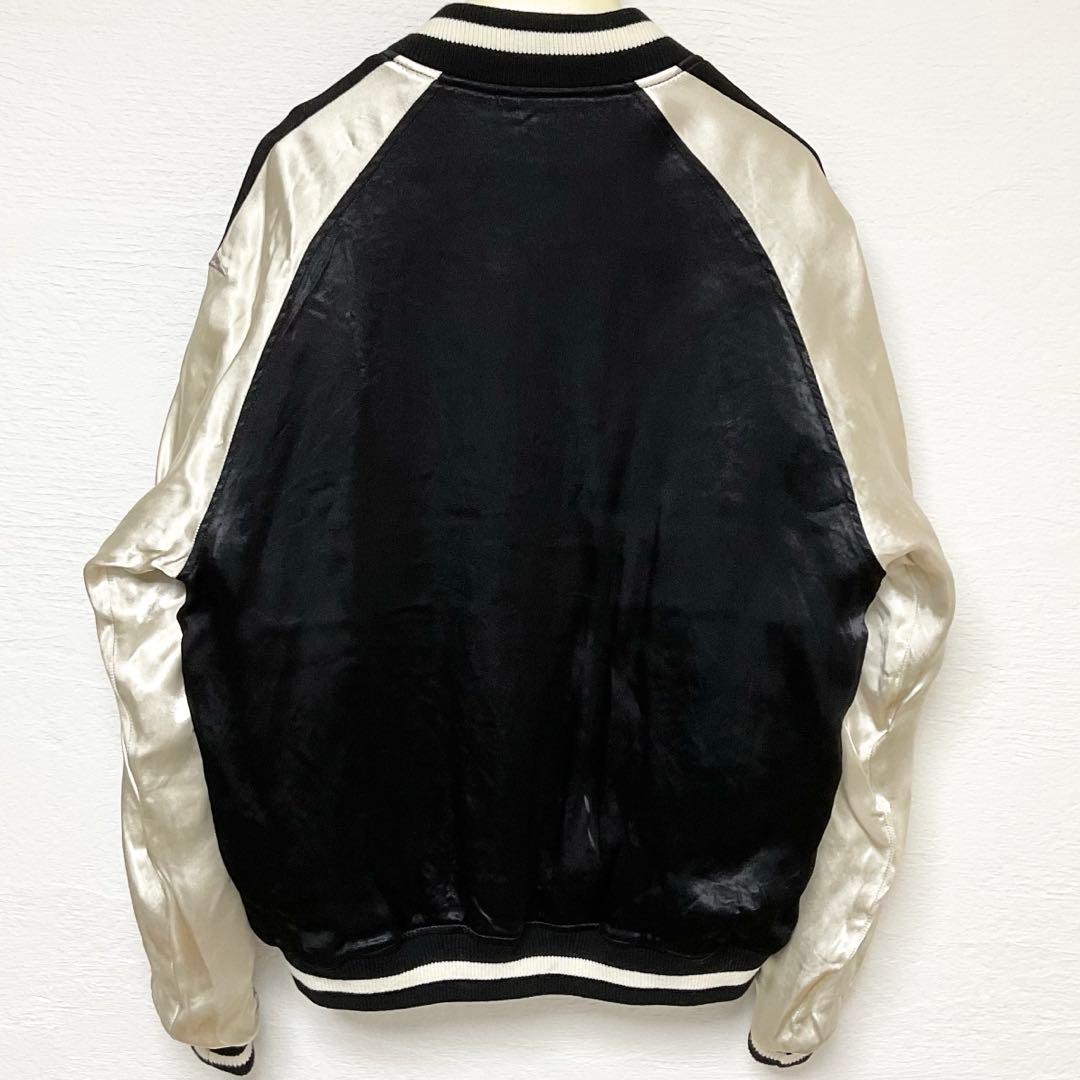 希少品✨Schott スカジャン L 黒・白 星柄刺繍