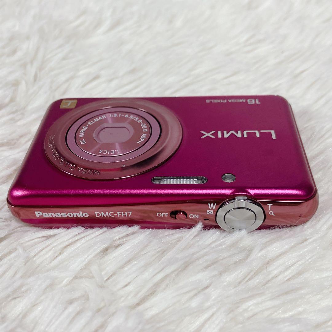 【美品】 Panasonic パナソニック DMC-FH7 デジカメ ピンク