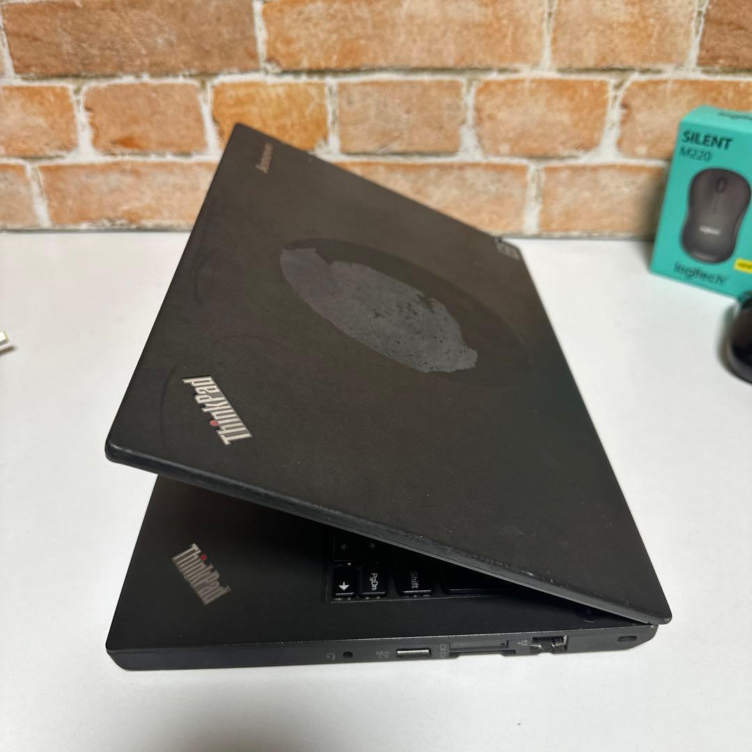 ThinkPadノート PC 高速起動SSD オフィス2024年　マウス付き