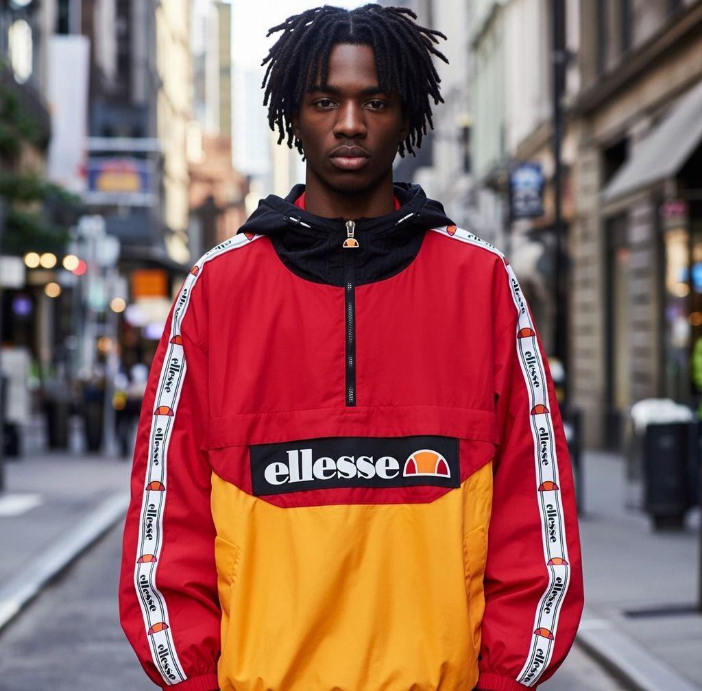 ellesse 90'sアノラックパーカー エレッセ　ナイロンジャケット