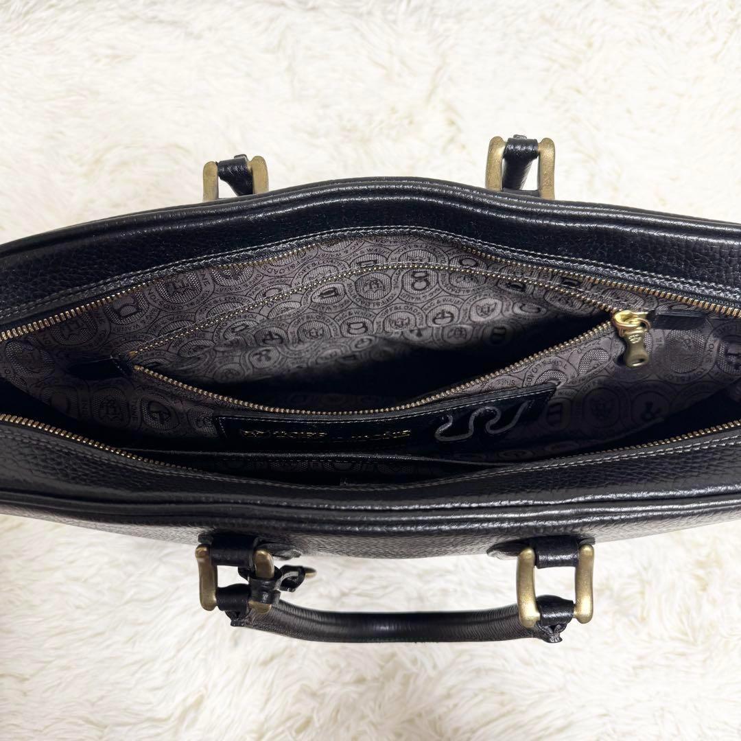 美品✨ トフアンドロードストーン トートバッグ ビジネス A4 レザー ブラック