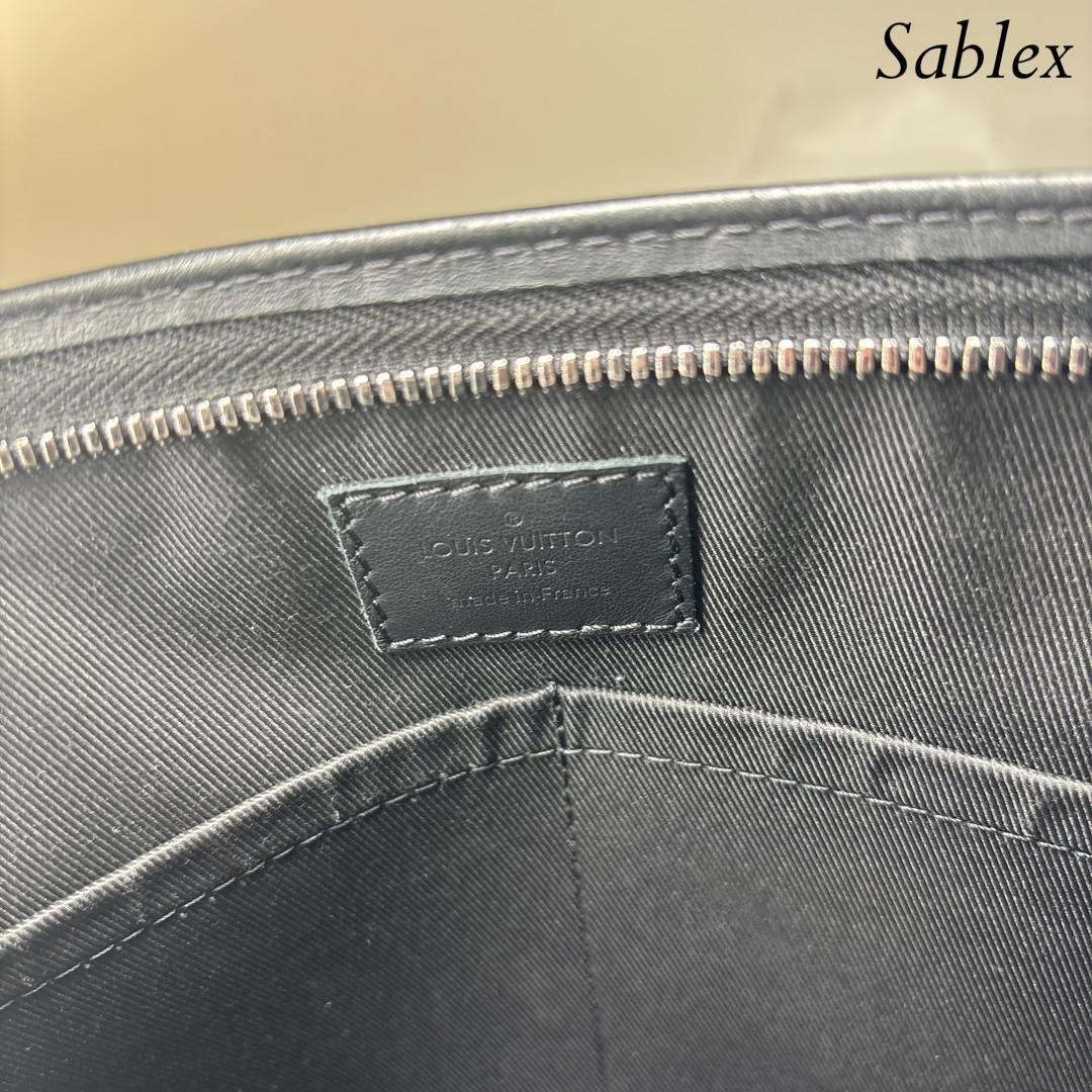 極美品/IC ルイヴィトン M59329 メッセンジャー ブラック アエログラム