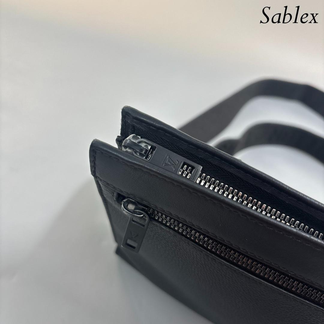 極美品/IC ルイヴィトン M59329 メッセンジャー ブラック アエログラム