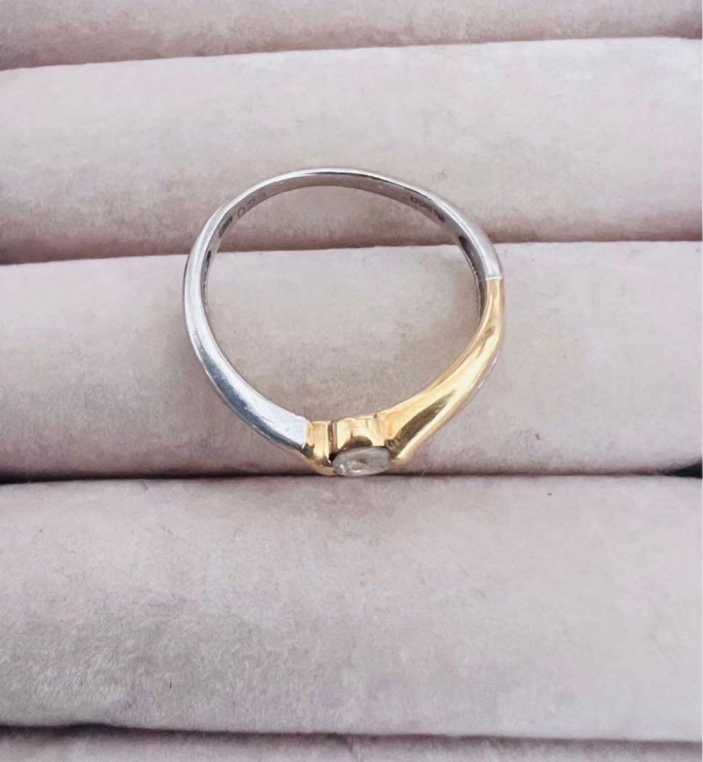 ぺ*た様 K18 金 ゴールド PT900 プラチナ ダイヤ 指輪 リング