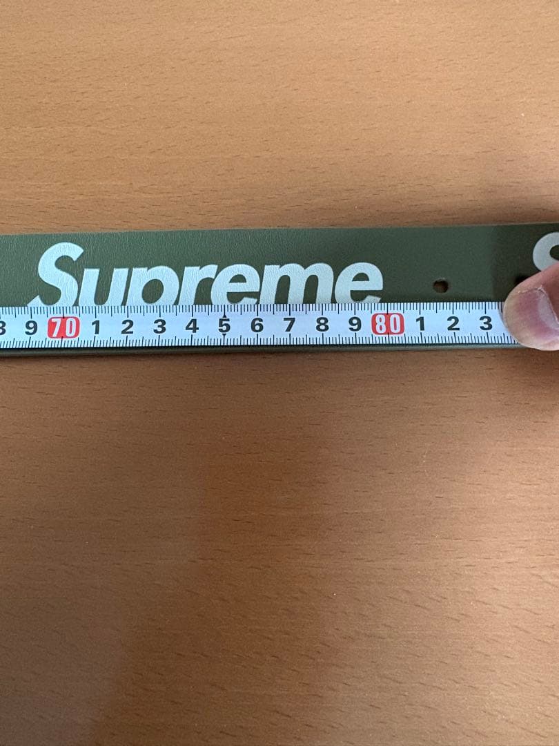 Supreme Repeat Leather Belt S/M オリーブ