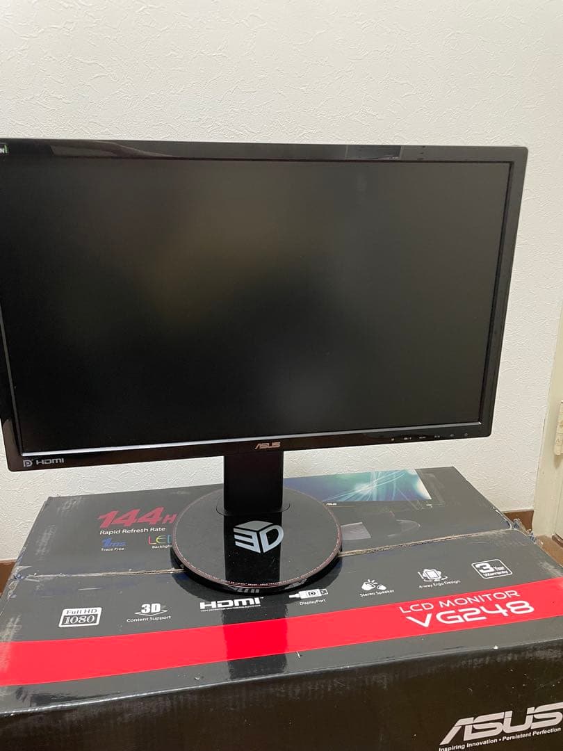 ASUS VG248 24インチ LCDモニター本体144hz 日曜日まで値下げ