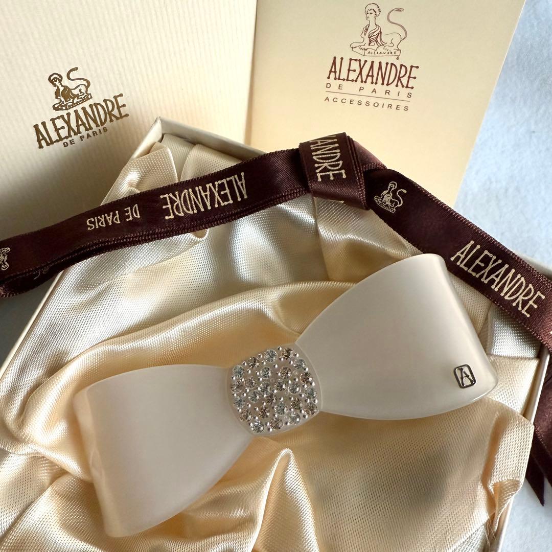 アレクサンドルドゥパリ キティ リボン ビジュー バレッタ