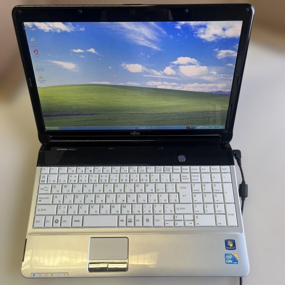 ☆使用時間1544時間格安美品☆WindowsXP☆富士通SSD搭載大画面ノート