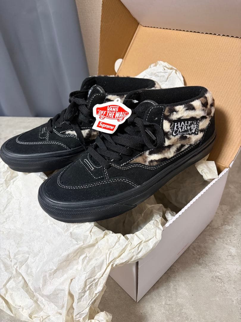supreme vans レオパード　ハーフキャブ US8 26.0cm