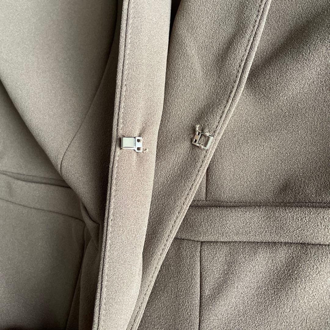 ドレスラボ ノーカラージャケット タックセンタープレスパンツスリムセットアップ