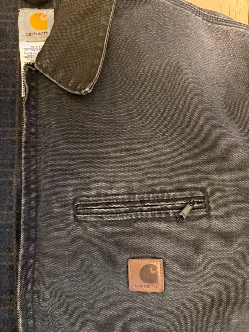 Carharttデトロイトジャケット J97 PTL 黒襟 M