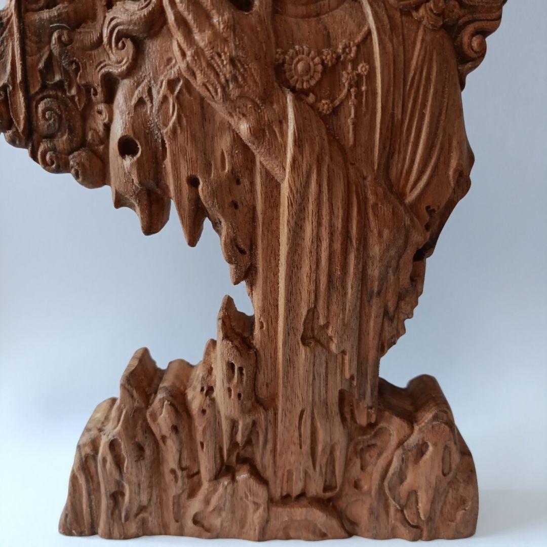 観音菩薩　木彫り　釈迦如来　仏像　置物