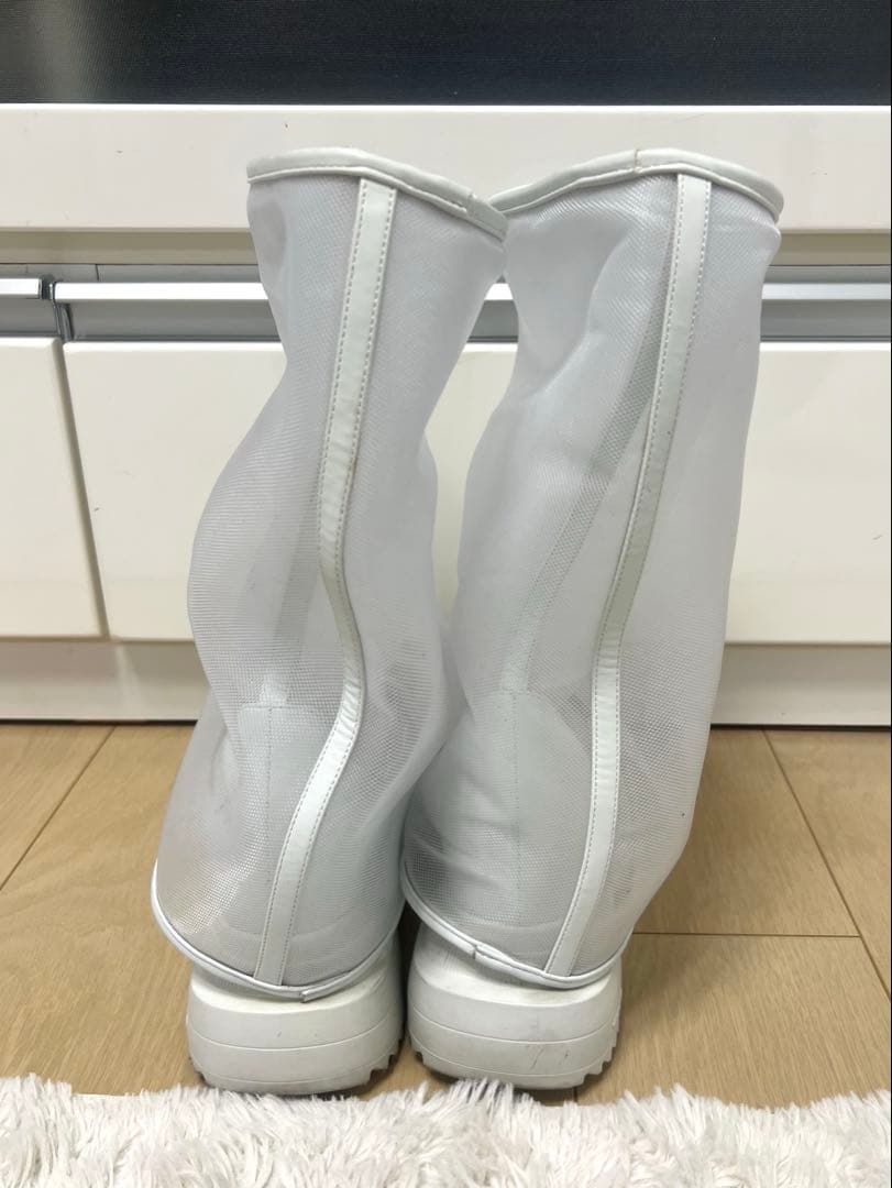 ホワイト メッシュ ブーツ