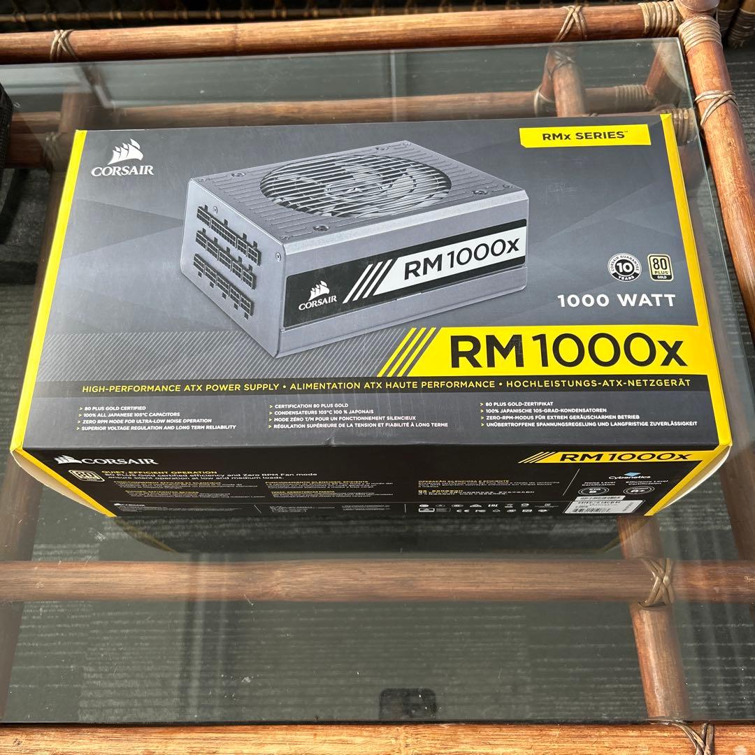 Corsair RM1000x 80PLUS 1000W静音電源ユニット