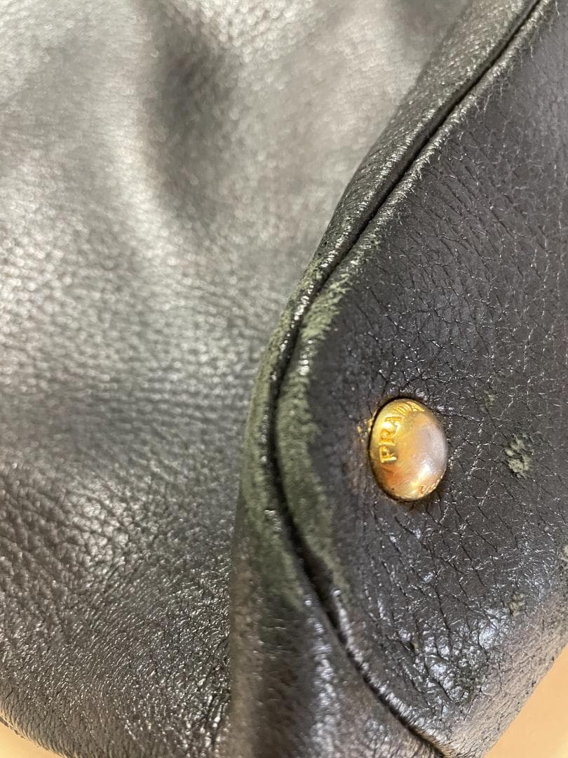 PRADA 黒 ディアレザー（鹿革）トートバッグ