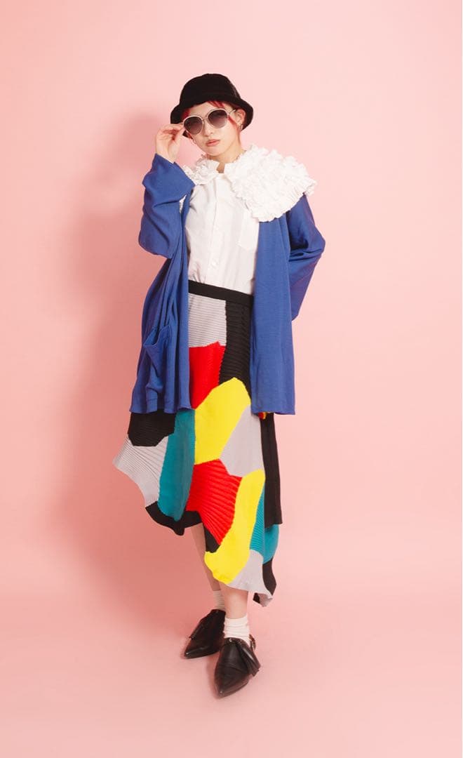 あのちゃん着用　COMME des GARCONS ポリフリルカラーシャツ 白S