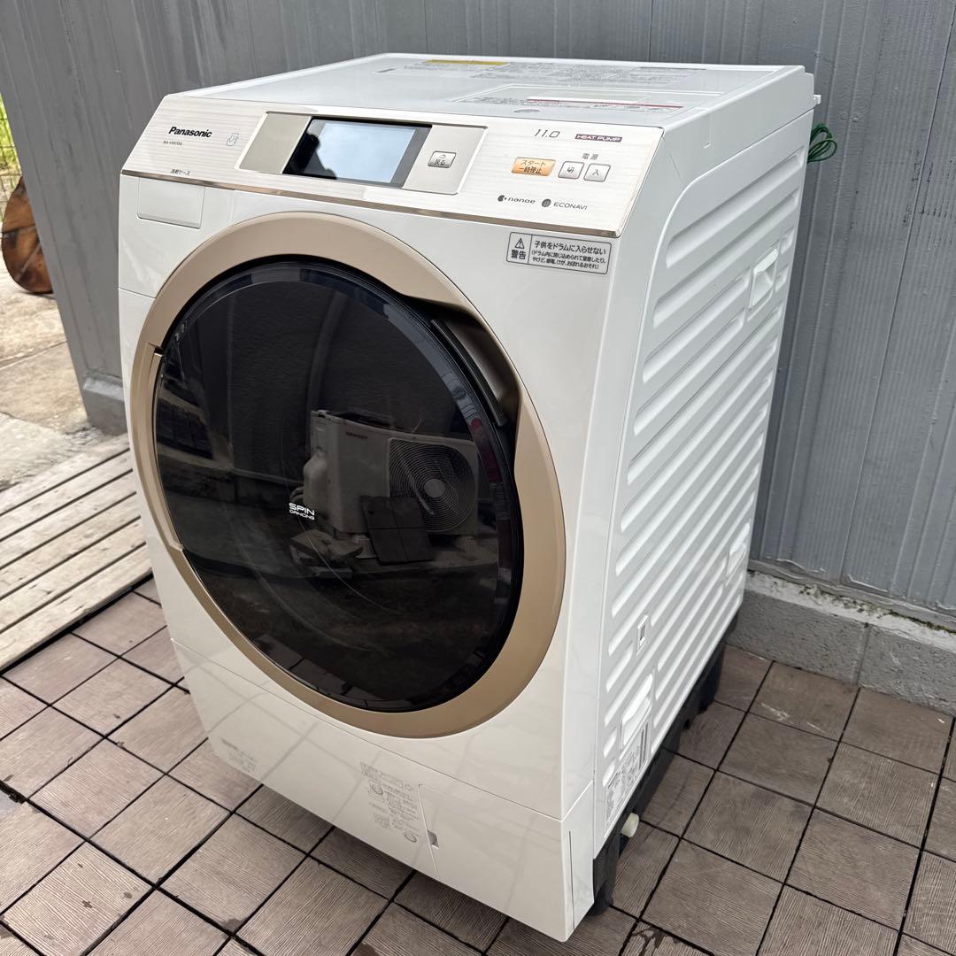 送料込 Panasonic ドラム式洗濯乾燥機11kg/6kg インテリアドラム