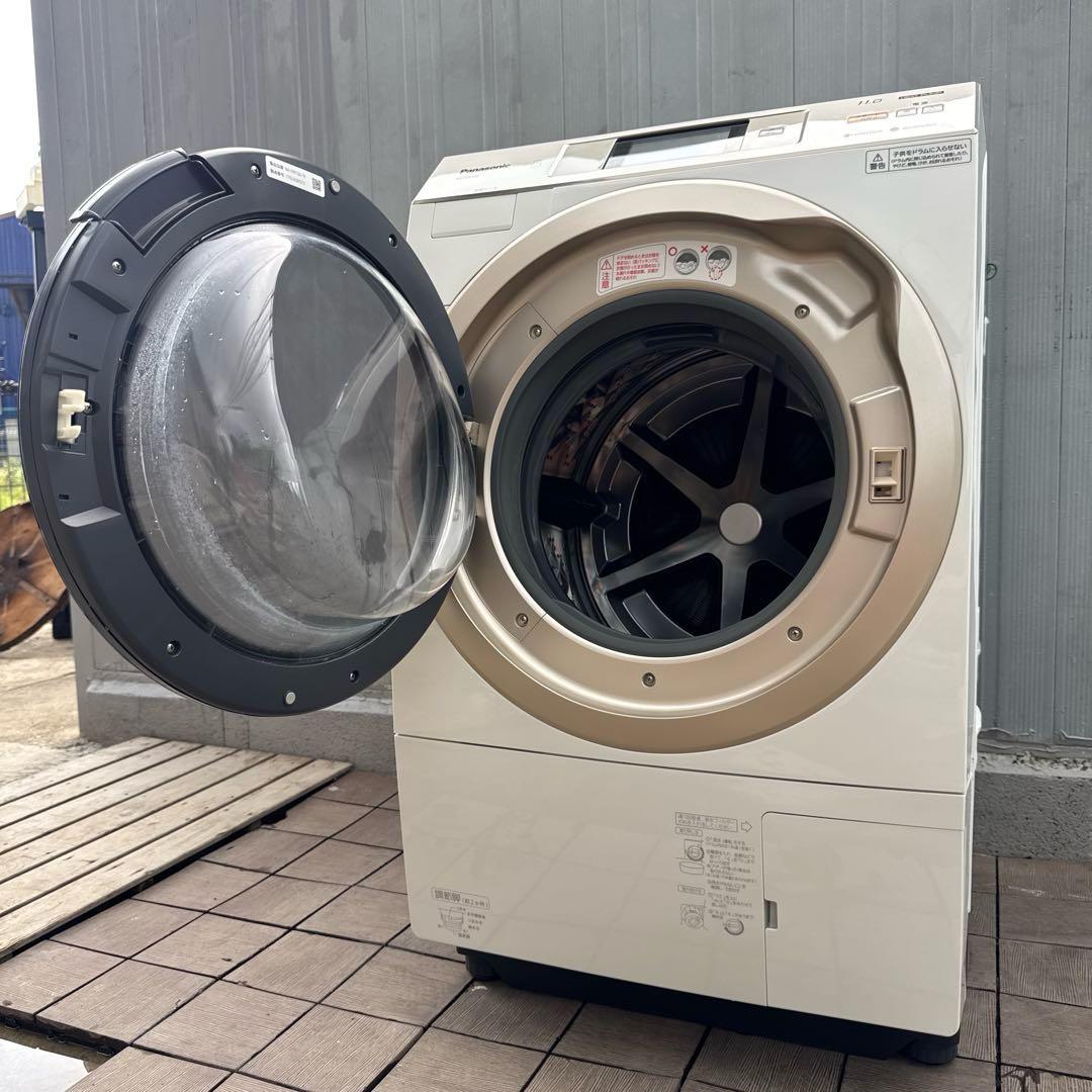 送料込 Panasonic ドラム式洗濯乾燥機11kg/6kg インテリアドラム