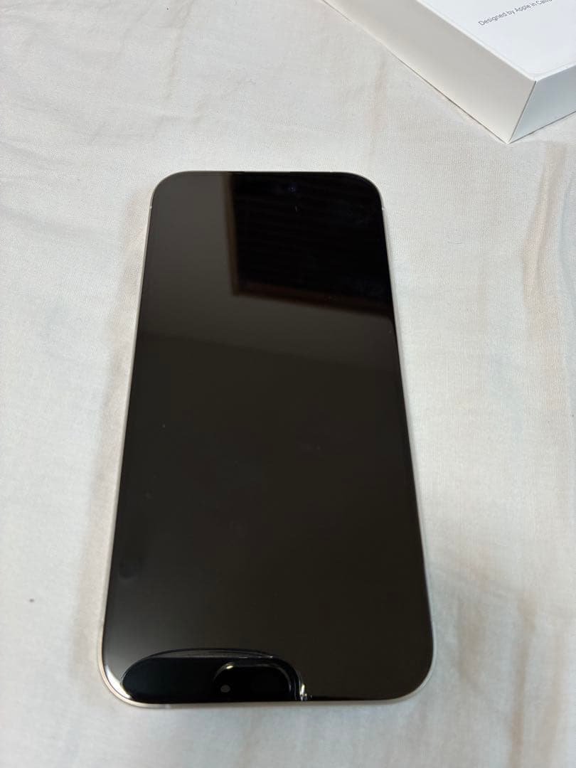 iPhone15 Pro 128G カラーホワイト初期化済み　透明ケース付き