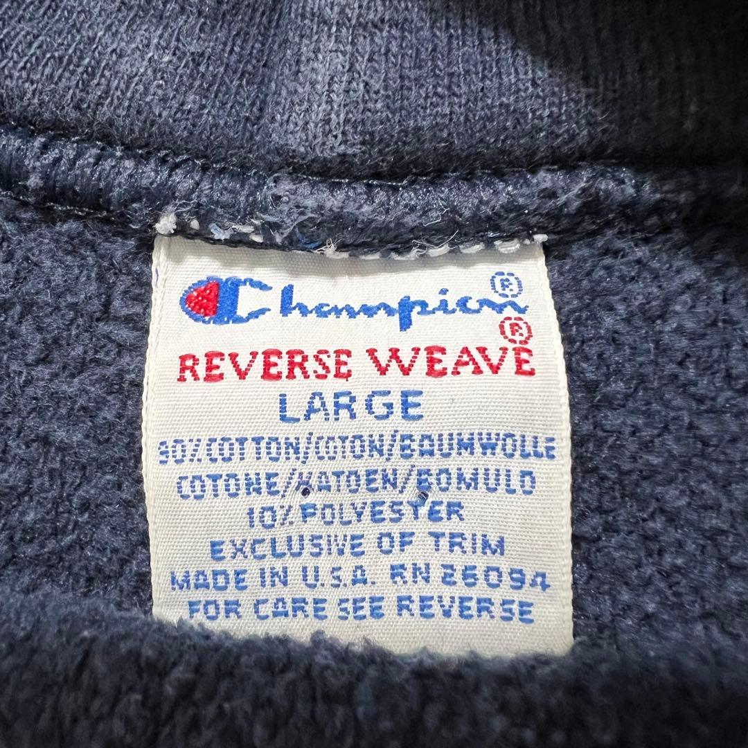 USA製 チャンピオン リバースウィーブ パーカー L ネイビー 90s刺繍タグ