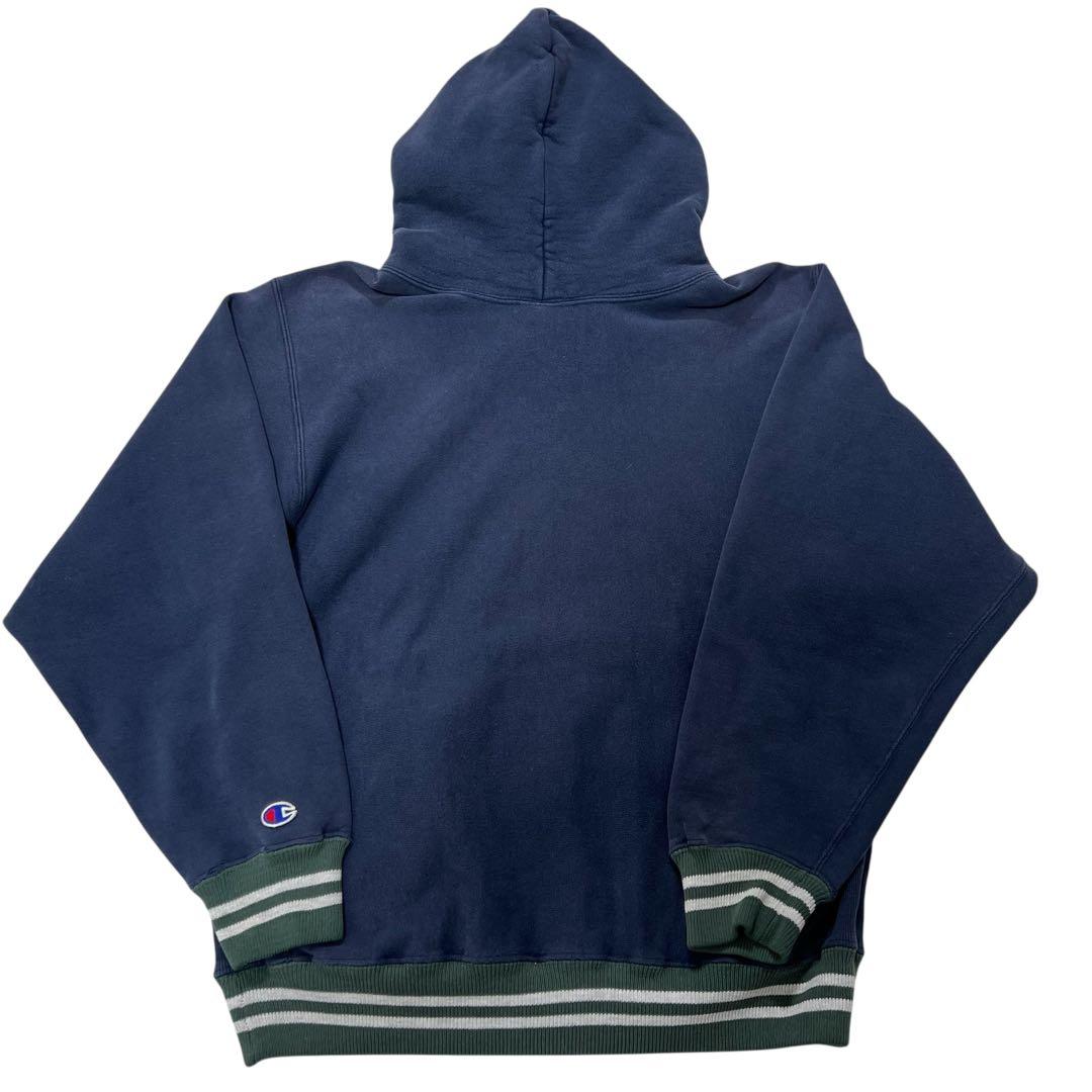 USA製 チャンピオン リバースウィーブ パーカー L ネイビー 90s刺繍タグ