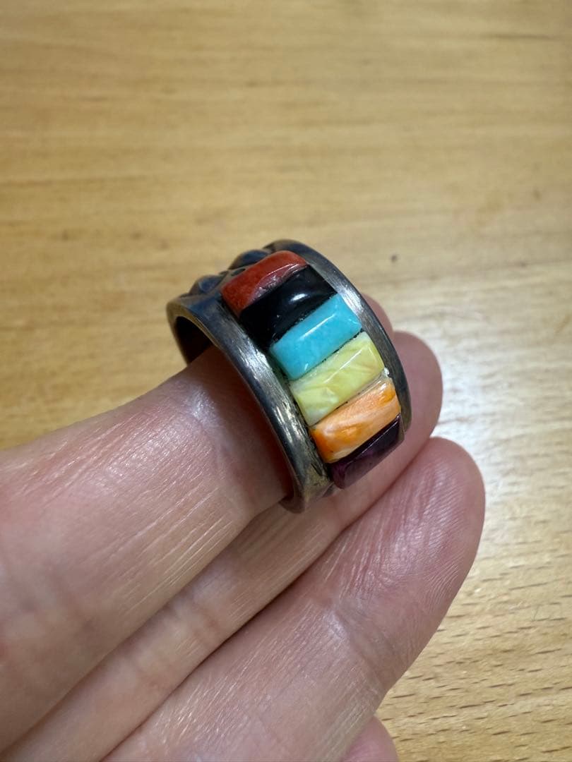 レイアダカイ　カラフルストーンシルバーリング