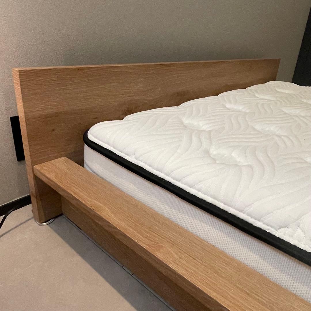 LOWYA ダブル ベッドフレーム& AVENCOマットレスセット ロータイプ