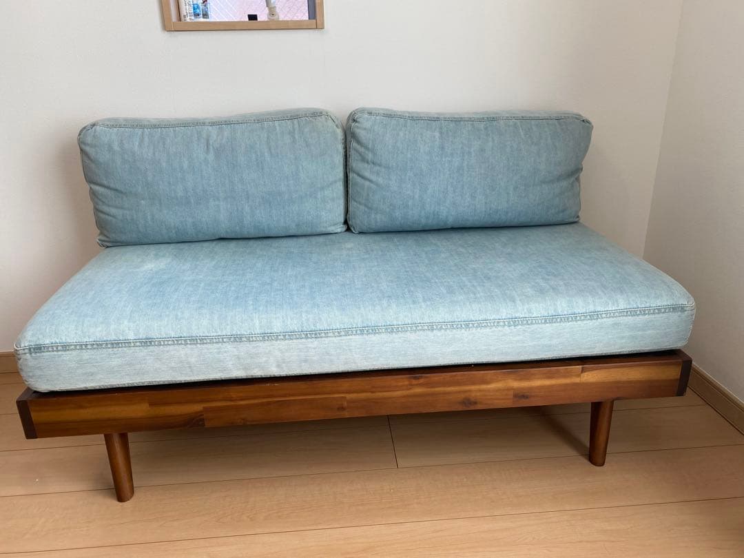 【引取限定】(値下げ済) デニムソファ L字型 Unico Swella
