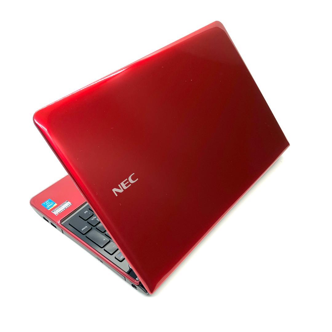 機能充実❣️軽快SSD✨艶赤 綺麗なノートパソコン✨ブルーレイ オフィス カメラ