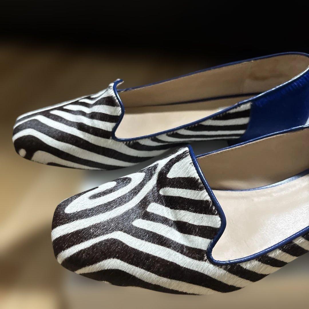 【MaxMara 】ゼブラ柄 ローファー / 37サイズ