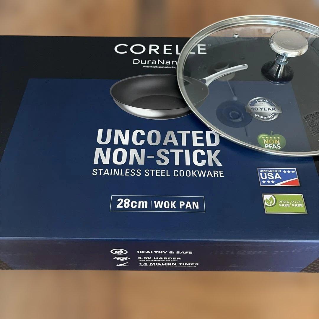 ￼CORELLE 28cm 深型フライパン+ 蓋セット