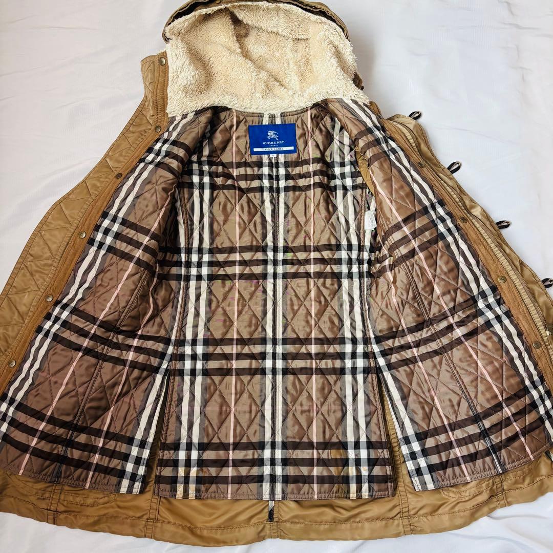 美品 BURBERRY BLUE LABEL モッズコート ノバチェック ロング