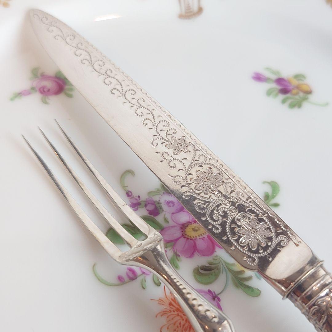 白蝶貝　アンティークカトラリー　ナイフ　フォーク　マザーオブパール