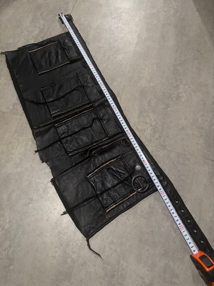 MINUS Utility Kilt レザー ポーチ ブラック