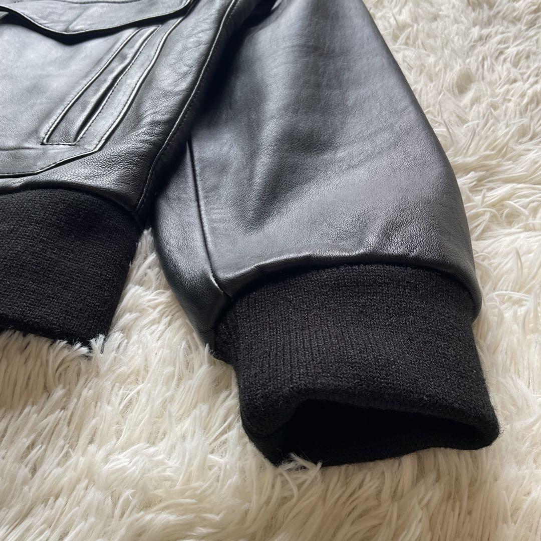 未使用✨ MR.OLIVE アンティーク ヘアーシープ レザー　A-2 L 黒