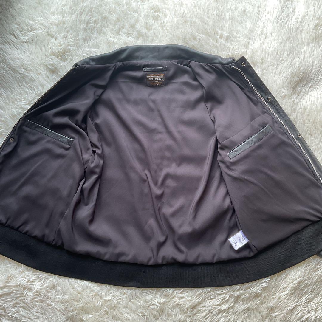 未使用✨ MR.OLIVE アンティーク ヘアーシープ レザー　A-2 L 黒