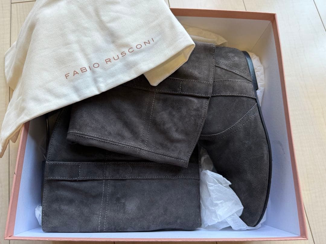 お値下げ　新品　希少　FABIO RUSCONI グレー ロングブーツ 39