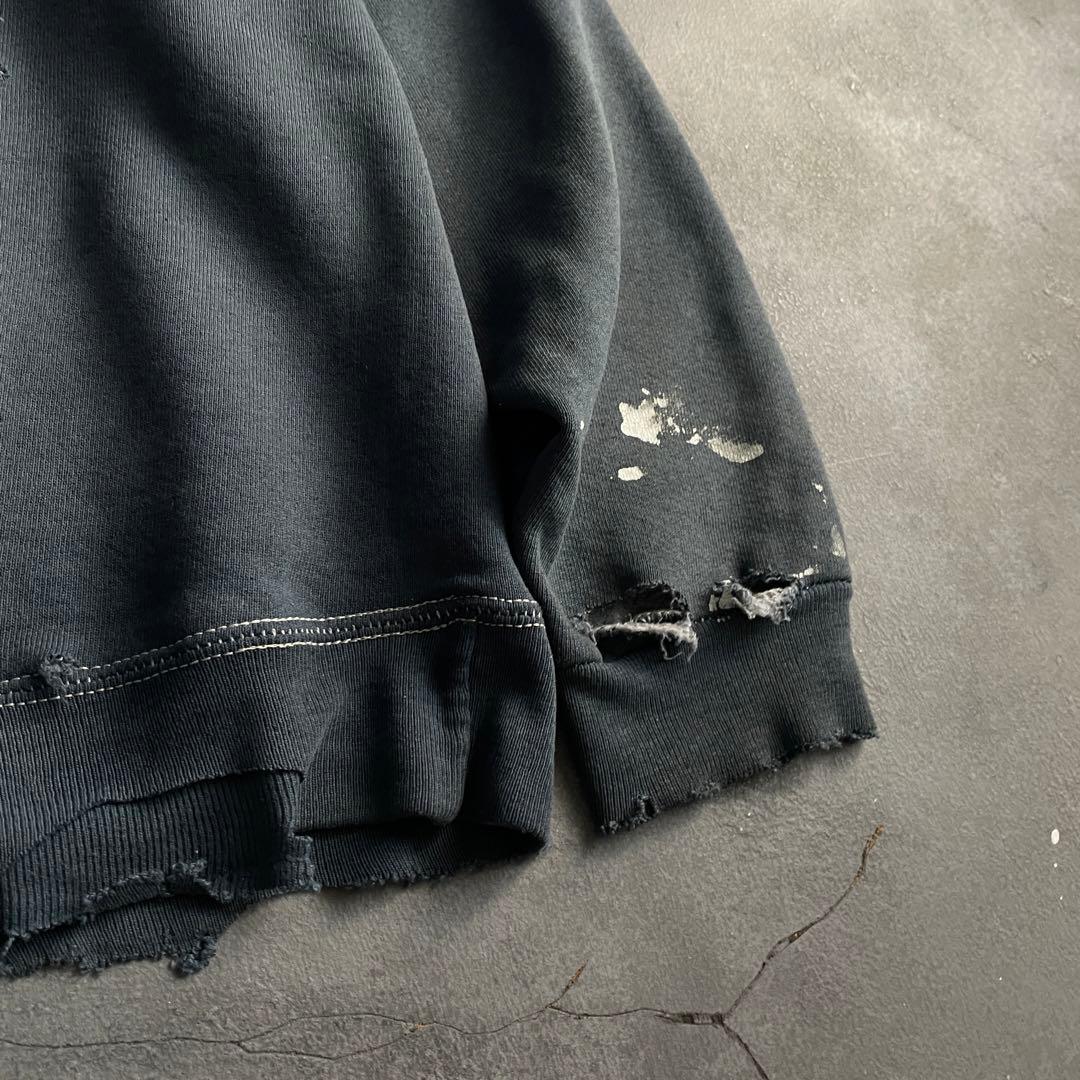 80s old“adidas”後染“ペンキ“grange boro sweat