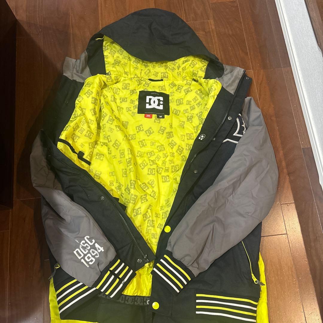 DC スノーボードウェア Mサイズ グレー/イエロー　上下セット