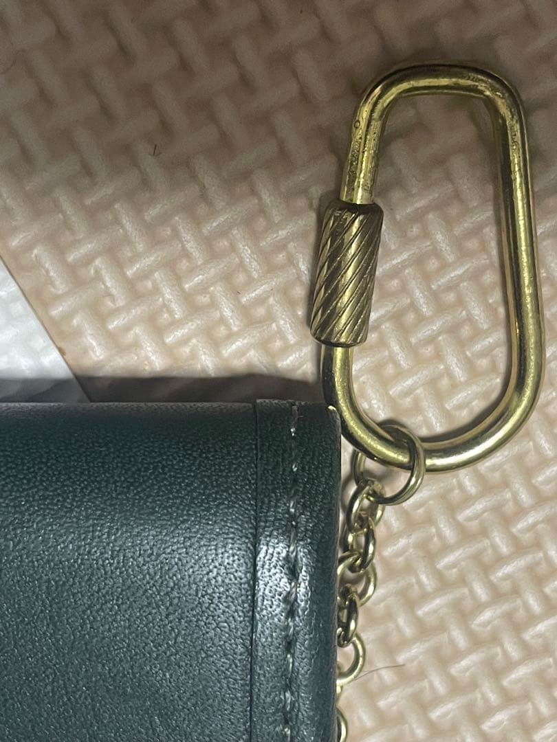 OLD COACH ダークグリーン レザーウォレット 7219